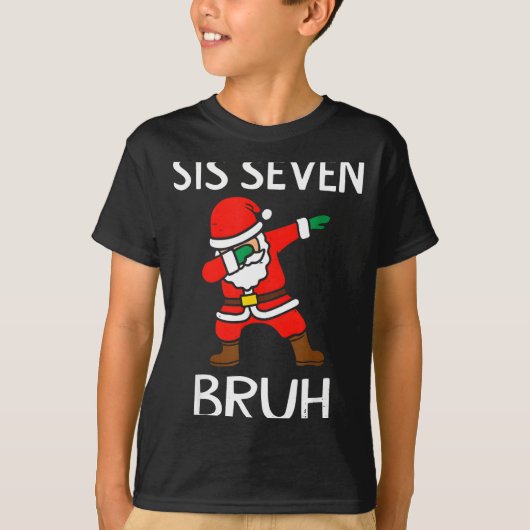 67 Meme 6 7 Funny Christmas Dabbing Santa Six Seve Tシャツ (正面)