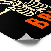 67 Meme 6 7 Funny Halloween Skeleton Rock On Six S ポスター (角)