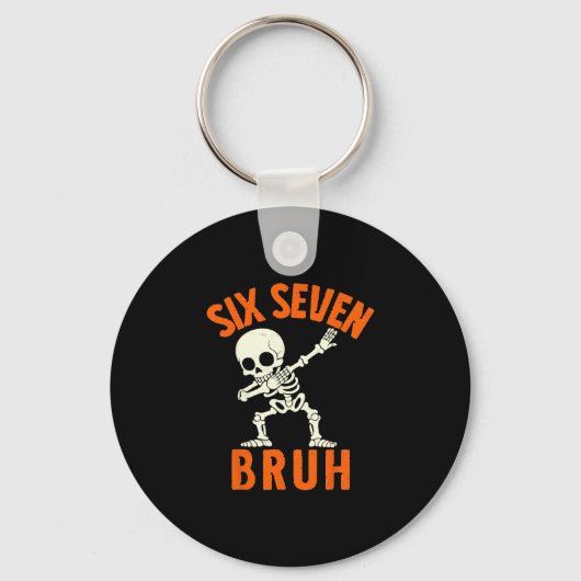 67 Meme 6 7 Halloween Dabbing Six Seven Bruh Funny キーホルダー (正面)