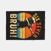 67 Meme 6 7 Numbers Dabbing Six Seven Bruh Funny B フリースブランケット (正面(横))