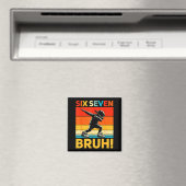 67 Meme 6 7 Numbers Dabbing Six Seven Bruh Funny B マグネット (インサイチュ (食洗機))