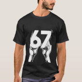 67 Meme 6 7 Numbers Dabbing Six Seven Bruh Funny Tシャツ (正面)