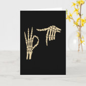 67 Meme 6 7 Skeleton Halloween Six Seven Gen Alpha カード (黄色い花)