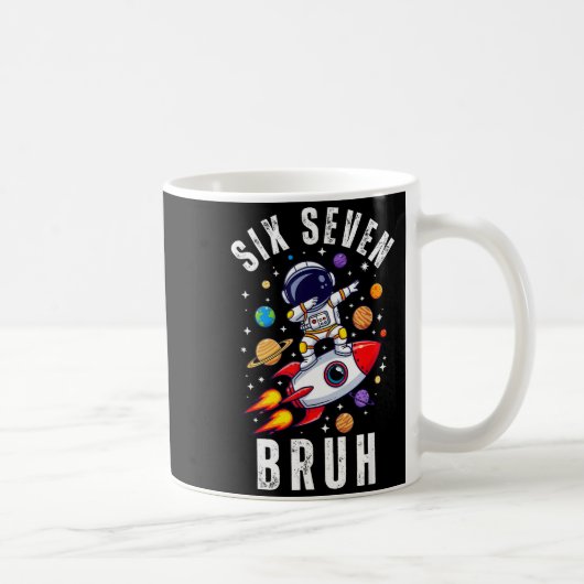67 Meme Astronaut Dabbing In Space Funny Six Seven コーヒーマグカップ (右)