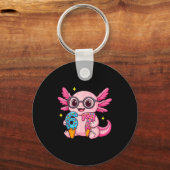 67 Meme Axolotl Funny Six Seven Axolotl Lover For  キーホルダー (正面)