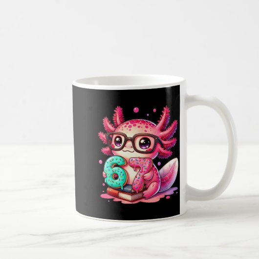 67 Meme Axolotl Funny Six Seven Axolotl Lover For  コーヒーマグカップ (右)