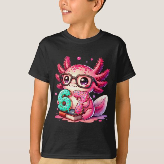 67 Meme Axolotl Funny Six Seven Axolotl Lover For  Tシャツ (正面)