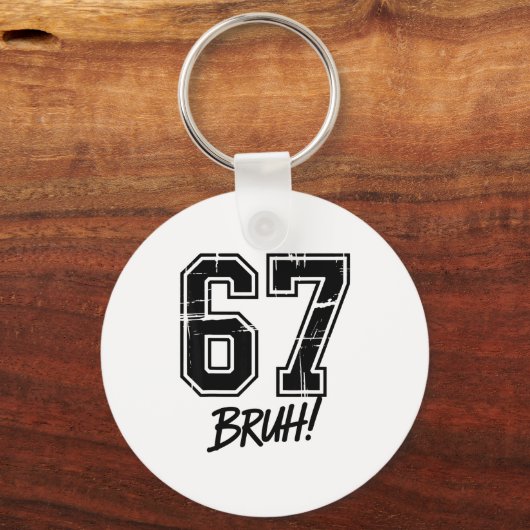 67 Meme Bruh Six Seven  キーホルダー (正面)