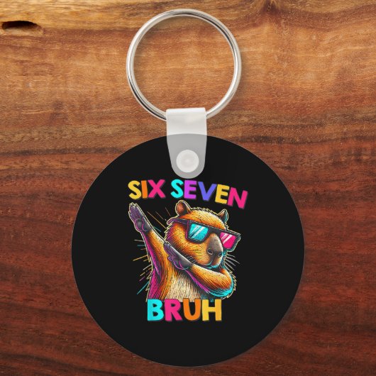 67 Meme Capybara Six Seven Bruh Capybara Kids Boys キーホルダー (正面)