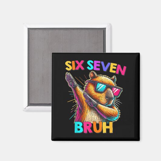 67 Meme Capybara Six Seven Bruh Capybara Kids Boys マグネット (正面/裏面)