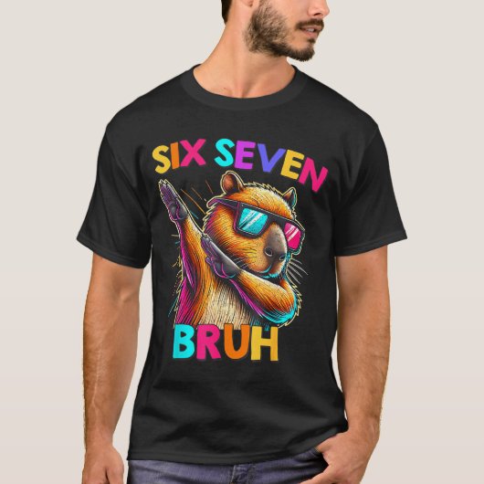 67 Meme Capybara Six Seven Bruh Capybara Kids Boys Tシャツ (正面)