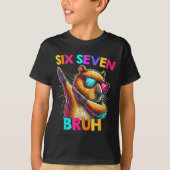 67 Meme Capybara Six Seven Bruh Capybara Kids Boys Tシャツ (正面)