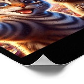 67 Meme Cat Raccoon New Year Selfie Funny Birthday ポスター (角)