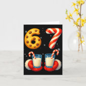 67 Meme Christmas Cookie Candy Cane Funny Six Seve カード (黄色い花)