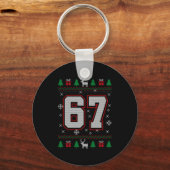67 Meme Christmas Ornaments Ugly Sweater Xmas Cele キーホルダー (正面)