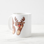 67 Meme Christmas Reindeer  Mug コーヒーマグカップ (正面左)