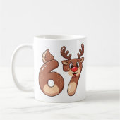 67 Meme Christmas Reindeer  Mug コーヒーマグカップ (左)