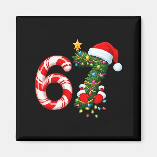 67 Meme Christmas Six Seven Xmas Men Women Boys Gi マグネット (正面)