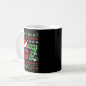 67 Meme Christmas Six Seven Xmas Ugly Sweater Men コーヒーマグカップ (正面左)