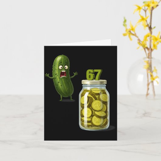 67 Meme Ckle Surprise A Jar Of Sliced Ckles Cuber  カード (黄色い花)