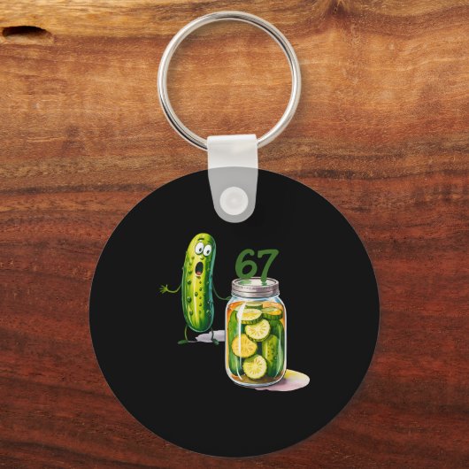 67 Meme Ckle Surprise A Jar Of Sliced Ckles Cuber  キーホルダー (正面)
