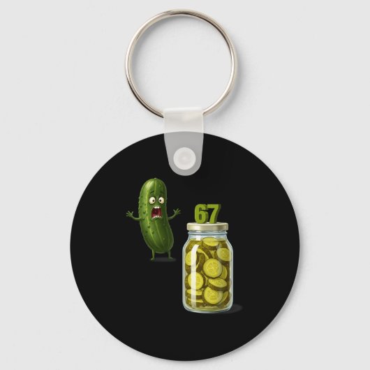 67 Meme Ckle Surprise A Jar Of Sliced Ckles Cuber  キーホルダー (正面)
