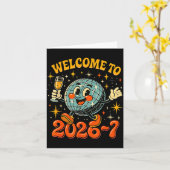 67 Meme Countdown Happy New Year Funny Drip Number カード (黄色い花)