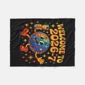 67 Meme Countdown Happy New Year Funny Drip Number フリースブランケット (正面(横))