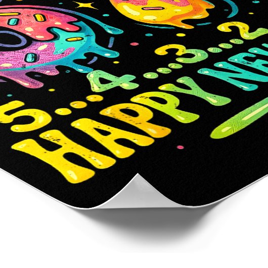 67 Meme Countdown Happy New Year Funny Drip Number ポスター (角)