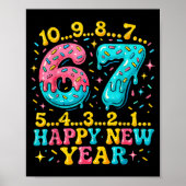 67 Meme Countdown Happy New Year Funny Drip Number ポスター (正面)