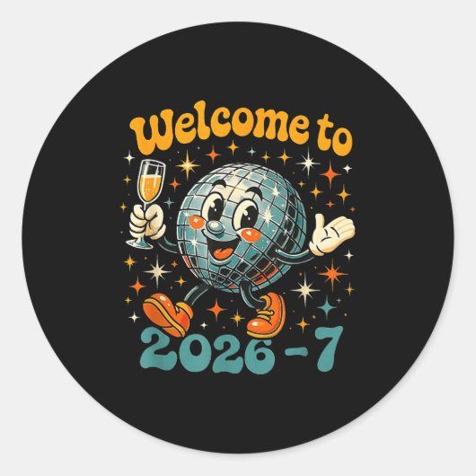 67 Meme Countdown Happy New Year Funny Drip Number ラウンドシール (正面)