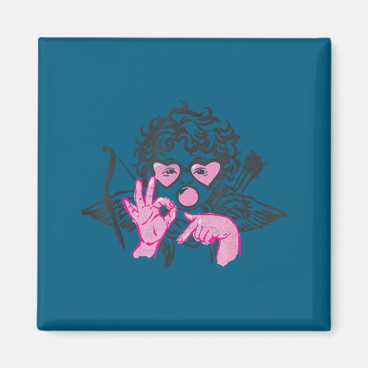 67 Meme Cud Hands Bubble Gum Six Seven Meme Valent マグネット (正面)