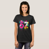 67 Meme Drip Spray Paint Six Seven 80s Bright Colo Tシャツ (正面フル)