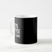 67 Meme Funny 67% Coffee 33% Chaos Humor Design コーヒーマグカップ (正面左)