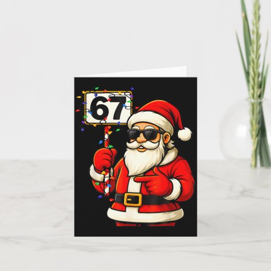 67 Meme Funny 6-7 Six Seven Christmas For Men Wome カード (正面)