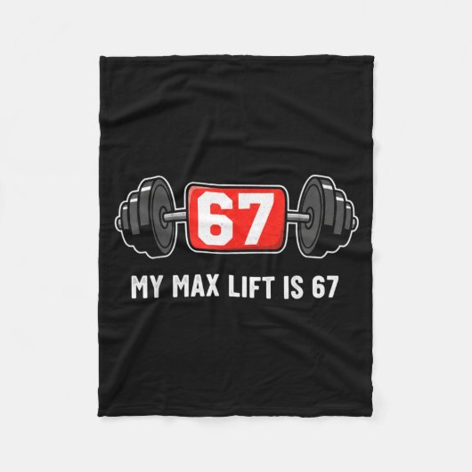 67 Meme Funny 6 7 Six Seven Gym Workout Lifting We フリースブランケット (正面)