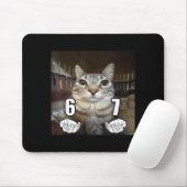 67 Meme Funny Cat Six Seven Meme 6 7 マウスパッド (マウス)