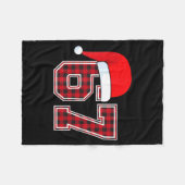67 Meme Funny Christmas Red Plaid Xmas Pajamas Sla フリースブランケット (正面(横))