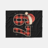 67 Meme Funny Christmas Red Plaid Xmas Pajamas Sla フリースブランケット (正面(横))