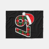 67 Meme Funny Christmas Red Plaid Xmas Pajamas Sla フリースブランケット (正面(横))