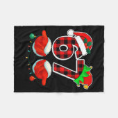 67 Meme Funny Christmas Red Plaid Xmas Pajamas Sla フリースブランケット (正面(横))