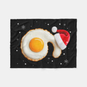 67 Meme Funny Number 6 Egg Bacon Matching Christma フリースブランケット (正面(横))