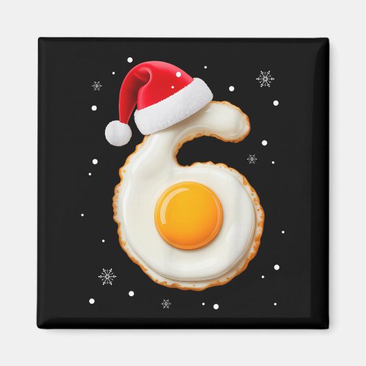 67 Meme Funny Number 6 Egg Bacon Matching Christma マグネット (正面)