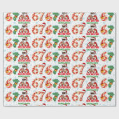 67 Meme Funny Santa Christmas Gift Wrap For Teen  ラッピングペーパー (フラット)
