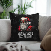 67 Meme Funny Santa Says Six Seven Christmas クッション