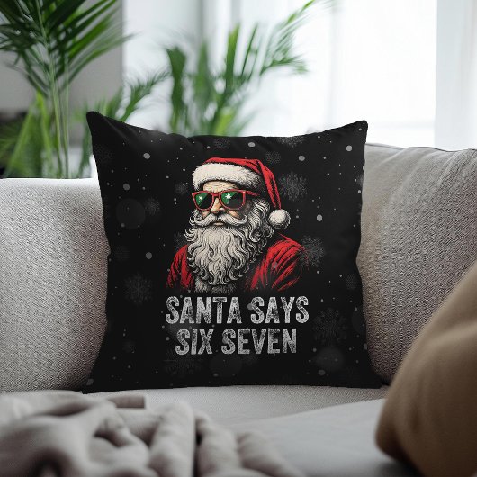 67 Meme Funny Santa Says Six Seven Christmas クッション