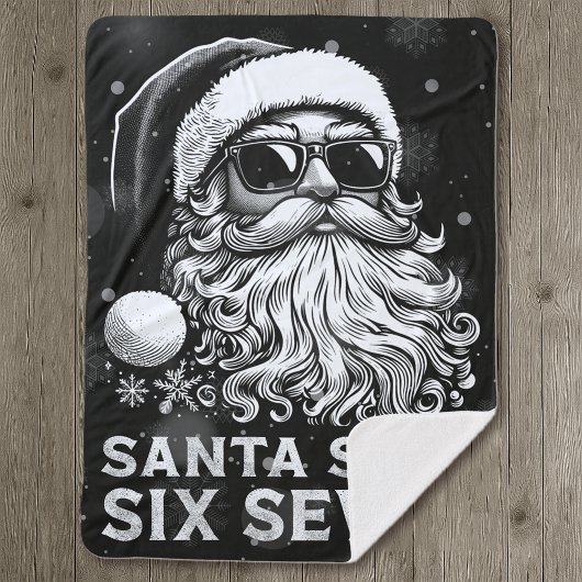 67 Meme Funny Santa Says Six Seven Christmas シェルパブランケット