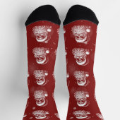 67 Meme Funny Santa Says Six Seven Christmas ソックス (上部)
