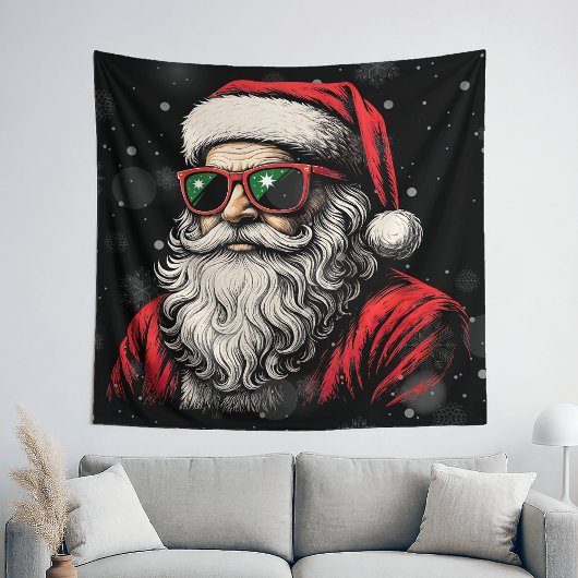67 Meme Funny Santa Says Six Seven Christmas タペストリー