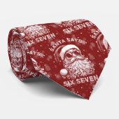 67 Meme Funny Santa Says Six Seven Christmas ネクタイ (ロール)